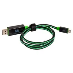 RealPower Datenkabel LED grün micro-USB auf USB
