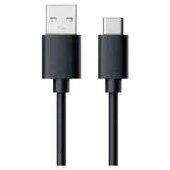 RealPower Datenkabel schwarz USB-A auf USB-C