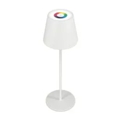 RealPower LED-RGB Tischlampe dimmbar mit Akku.weiss