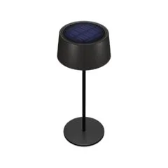 RealPower LED-Solar Tischlampe dimmbar mit Akku.schwarz