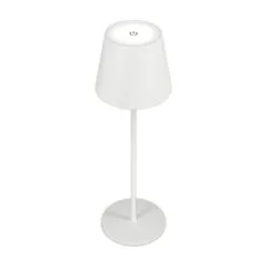 RealPower LED-Tischlampe dimmbar kalt warm mit Akku.weiss