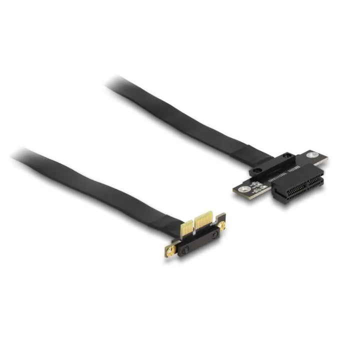 Riser Karte PCI Express x1 Stecker 90° gewinkelt zu x1 Slot mit Kabel 60 cm — image 1