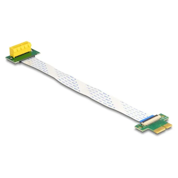 Riser Karte PCI Express x1 Stecker zu x1 Slot 90° gewinkelt mit FPC Kabel 15 cm — image 2