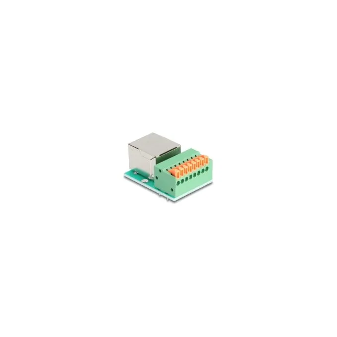 RJ45 Buchse zu Terminalblock mit Drucktaster Cat.5e — image 2