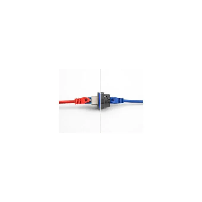 RJ45 Cat.6A Einbaubuchse Kupplung schwarz — image 4