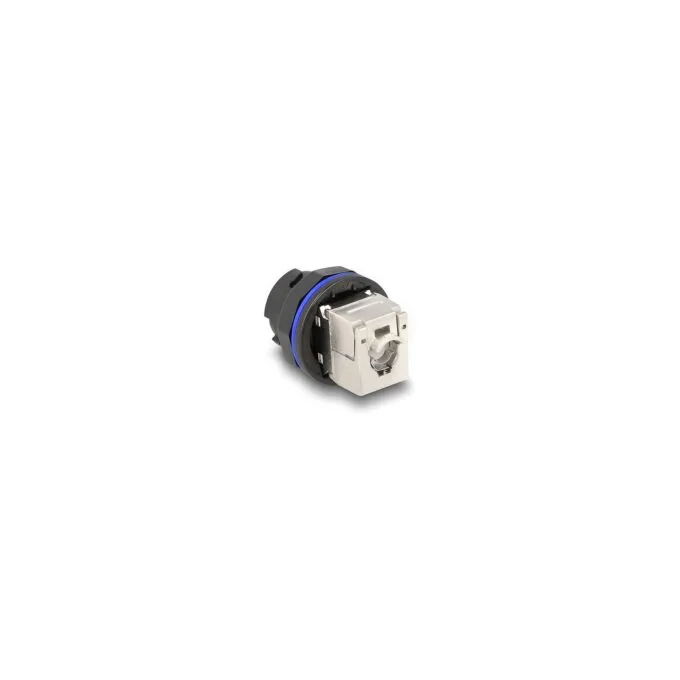 RJ45 Cat.6A Einbaubuchse mit LSA Anschluss schwarz — image 2