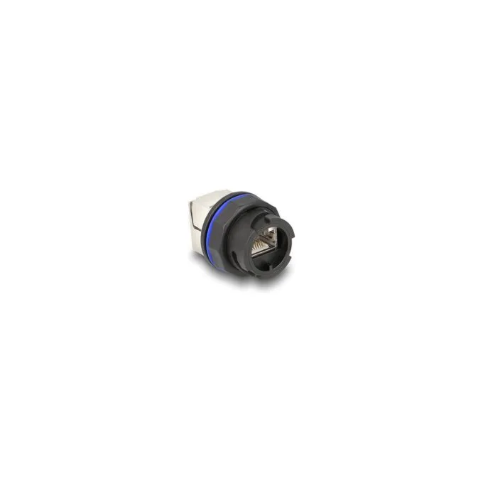 RJ45 Cat.6A Einbaubuchse mit LSA Anschluss schwarz — image 1