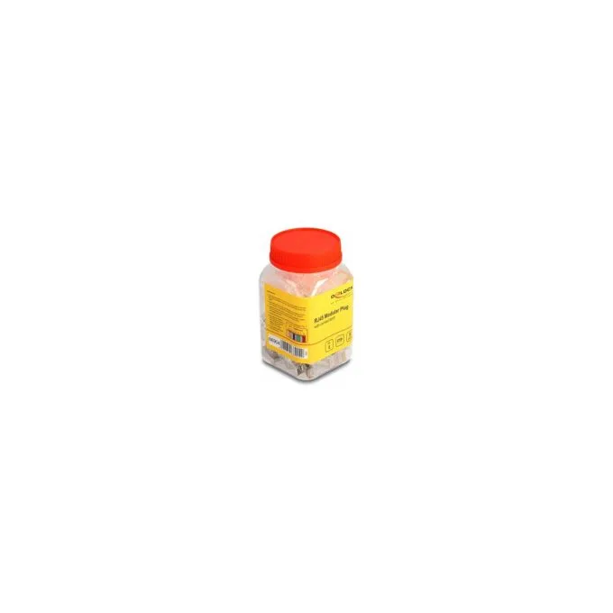 RJ45 Modularer Stecker mit gebogener Rastnase Cat.6 und Knickschutztülle 50er Set — image 2