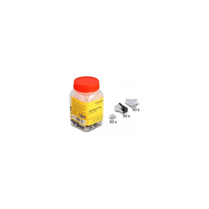 RJ45 Modularer Stecker mit robuster Rastnase Cat.6 und Knickschutztülle 50er Set — image 2