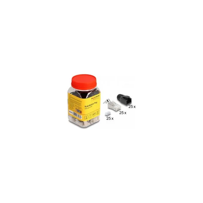 RJ45 Modularer Stecker mit Zugentlastung Cat.6A. Cat.7 und Knickschutztülle 25er Set — image 2