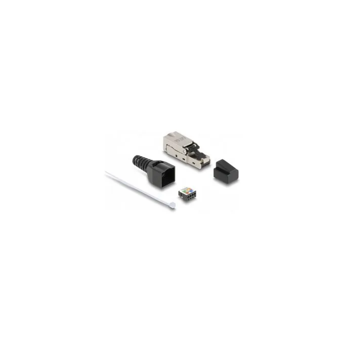 RJ45 Stecker zu LSA mit Knickschutztülle und Staubschutz Cat.6A werkzeugfrei — image 1