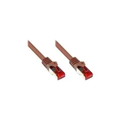RNS® Patchkabel mit Rastnasenschutz. Cat. 6. S FTP. PiMF. PVC. 250MHz. braun. 0.25m. Good Connections®
