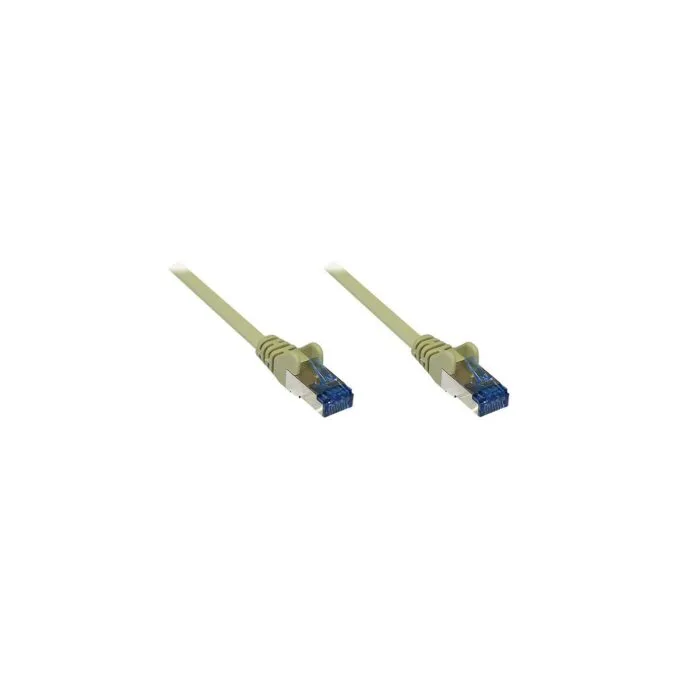 RNS® Patchkabel mit Rastnasenschutz, Cat. 6A, S FTP, PIMF, halogenfrei, 500MHz, grau, 1,5m, Good Connections® — image 1