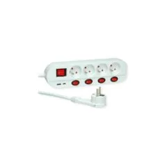 ROLINE 4-fach Steckdosenleiste mit Schalter. UTE Version. USB-Charger A+C. 1.5 m