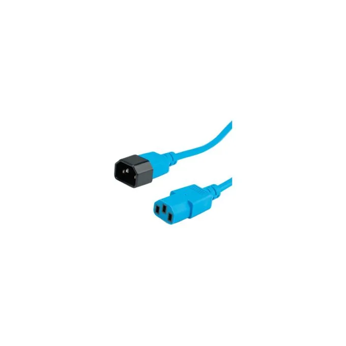 ROLINE Apparate-Verbindungskabel IEC 320 C14 - C13 blau 1.8m — image 1