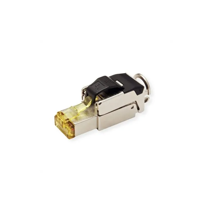 ROLINE feldkonfektionierbarer RJ-45 Stecker Cat.6A (Class EA). STP. silberfarben — image 1