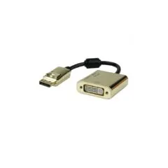 ROLINE GOLD 4K DisplayPort-DVI Adapter, Aktiv, v1.2, DP ST - DVI BU