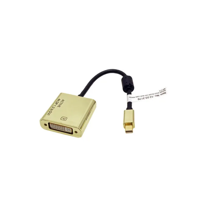 ROLINE GOLD 4K Mini DisplayPort-DVI Adapter Aktiv v1.2mini DP ST - DVI BU — image 2