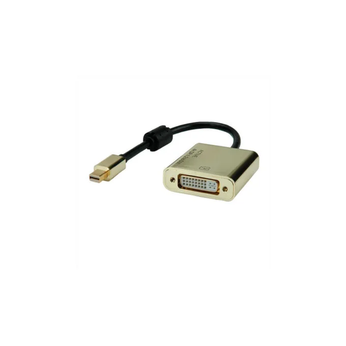 ROLINE GOLD 4K Mini DisplayPort-DVI Adapter Aktiv v1.2mini DP ST - DVI BU — image 1