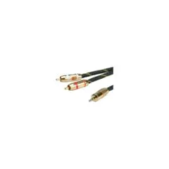 ROLINE GOLD Audio-Verbindungskabel 3.5mm Stereo - 2x Cinch Stecker Stecker 5m
