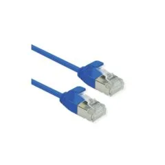 ROLINE GREEN U FTP Patchkabel Cat.6A (Class EA). LSOH. slim. blau. 0.3 m