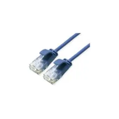 ROLINE GREEN UTP Patchkabel Cat.6A (Class EA). LSOH. slim. blau. 0.15 m