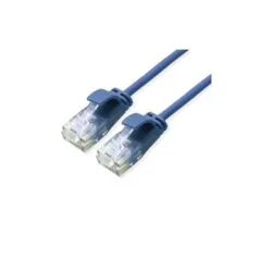 ROLINE GREEN UTP Patchkabel Cat.6A (Class EA). LSOH. slim. blau. 5 m
