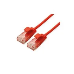 ROLINE GREEN UTP Patchkabel Cat.6A (Class EA). LSOH. slim. rot. 0.15 m