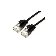 ROLINE GREEN UTP Patchkabel Cat.6A (Class EA). LSOH. slim. schwarz. 0.15 m