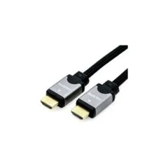 ROLINE HDMI High Speed Kabel mit Ethernet. ST-ST. schwarz silber. 7.5 m