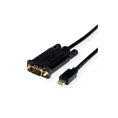 ROLINE Kabel Mini DisplayPort-VGA Mini DP ST - VGA ST schwarz 1m