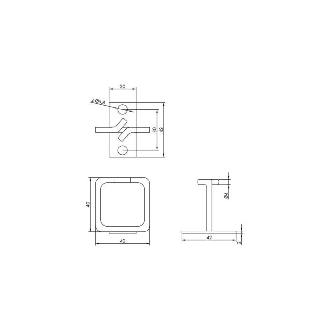 ROLINE Kabelse. 40x40 mm. Metall. Kabeleinfhrung vorn — image 2