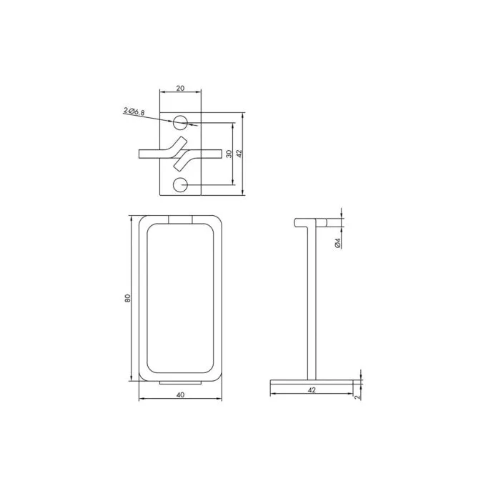 ROLINE Kabelse. 40x80 mm. Metall. Kabeleinfhrung vorn — image 2