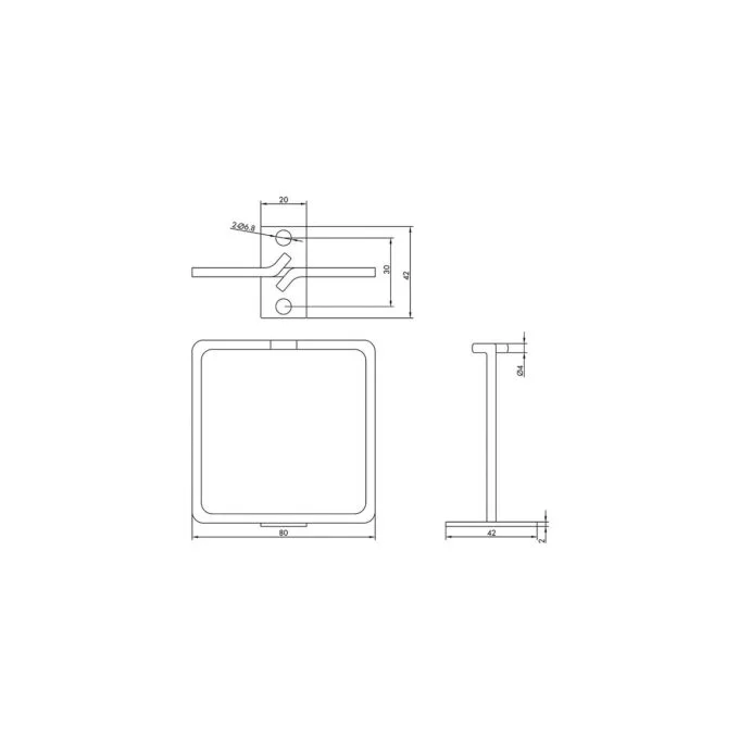 ROLINE Kabelse. 80x80 mm. Metall. Kabeleinfhrung vorn — image 2