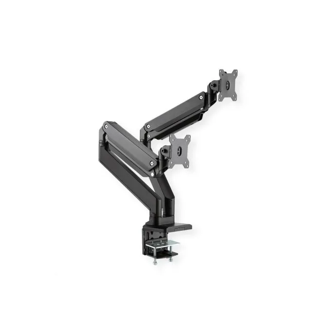 ROLINE LCD-Doppelarm, Tischmontage, Gasfeder, je 5 Gelenke, bis 35 Zoll, bis 2x 15 kg — image 1