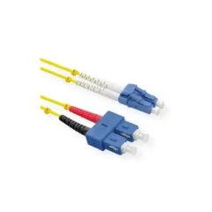 ROLINE LWL-Kabel Duplex. Single Mode 9 125m OS2. LC SC. gelb. 3 m