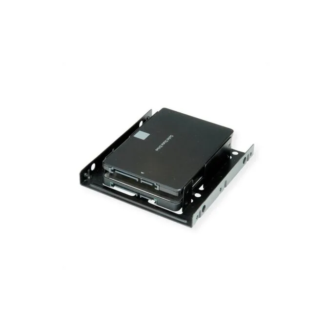 ROLINE Montageadapter. 3.5 Zoll Rahmen fr 2x 2.5 HDD SSD. Metall. schwarz — image 4