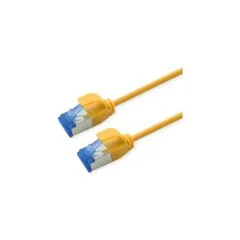 ROLINE Patchkabel Cat.6A (Class EA) S FTP (PiMF). LSOH. PoE. gelb. 1 m