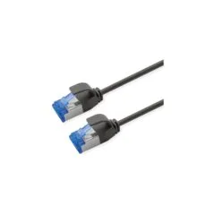 ROLINE Patchkabel Cat.6A (Class EA) S FTP (PiMF). LSOH. PoE. schwarz. 7 m