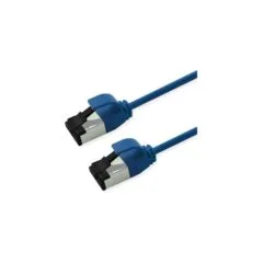 ROLINE S FTP Patchkabel Kat.8.1. Slim. PoE. blau. 0.5m