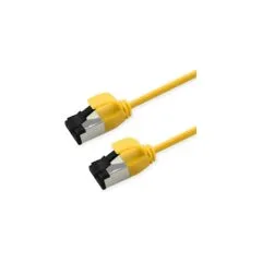 ROLINE S FTP Patchkabel Kat.8.1. Slim. PoE. gelb. 2m