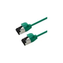 ROLINE S FTP Patchkabel Kat.8.1. Slim. PoE. gruen. 3m