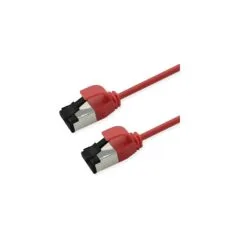 ROLINE S FTP Patchkabel Kat.8.1. Slim. PoE. rot. 0.3m