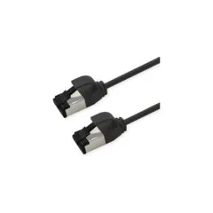 ROLINE S FTP Patchkabel Kat.8.1. Slim. PoE. schwarz. 3m