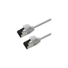 ROLINE S FTP Patchkabel Kat.8.1. Slim. PoE. weiss. 3m