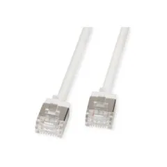 ROLINE U FTP DataCenter Patchkabel Cat.6A (Class EA). LSOH. slim. extra kurzer Stecker. wei. 5 m