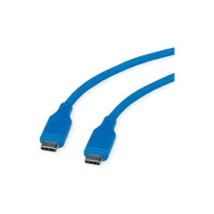 ROLINE USB 2.0 Kabel. Typ C-C. ST ST. Silikon. 60W. blau. 1 m