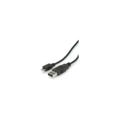 ROLINE USB 2.0 Kabel USB A ST - Micro USB B ST schwarz 0.8m