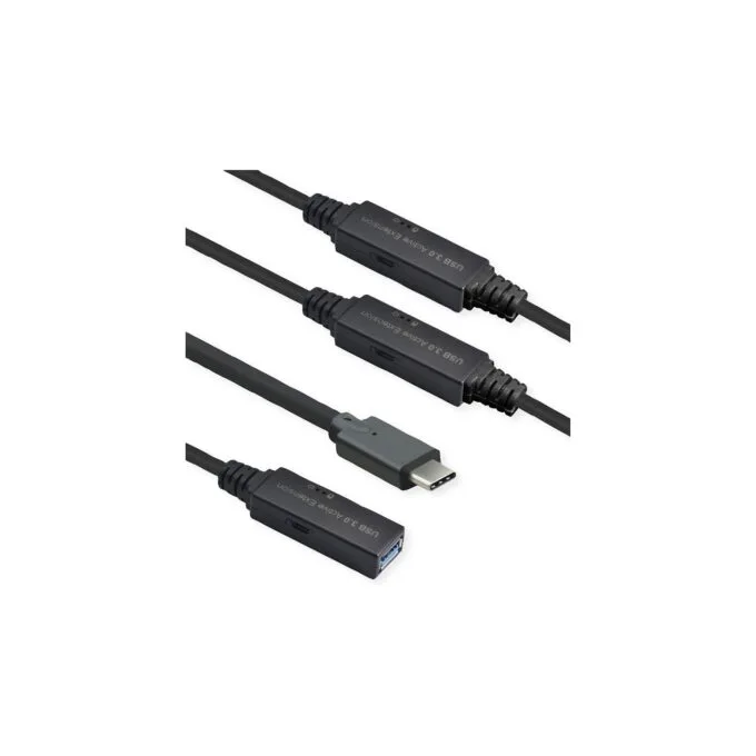 ROLINE USB 3.2 Gen 1 Aktives Repeater Kabel. Typ A - C. schwarz. 20 m — image 4