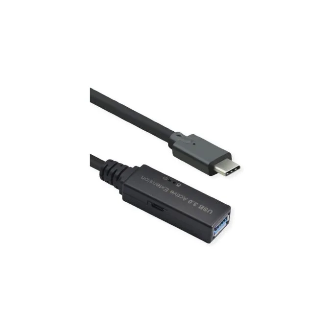 ROLINE USB 3.2 Gen 1 Aktives Repeater Kabel. Typ A - C. schwarz. 20 m — image 1